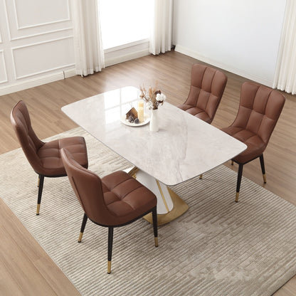 Lot de 2/4 chaises de salle à manger rembourrées en similicuir