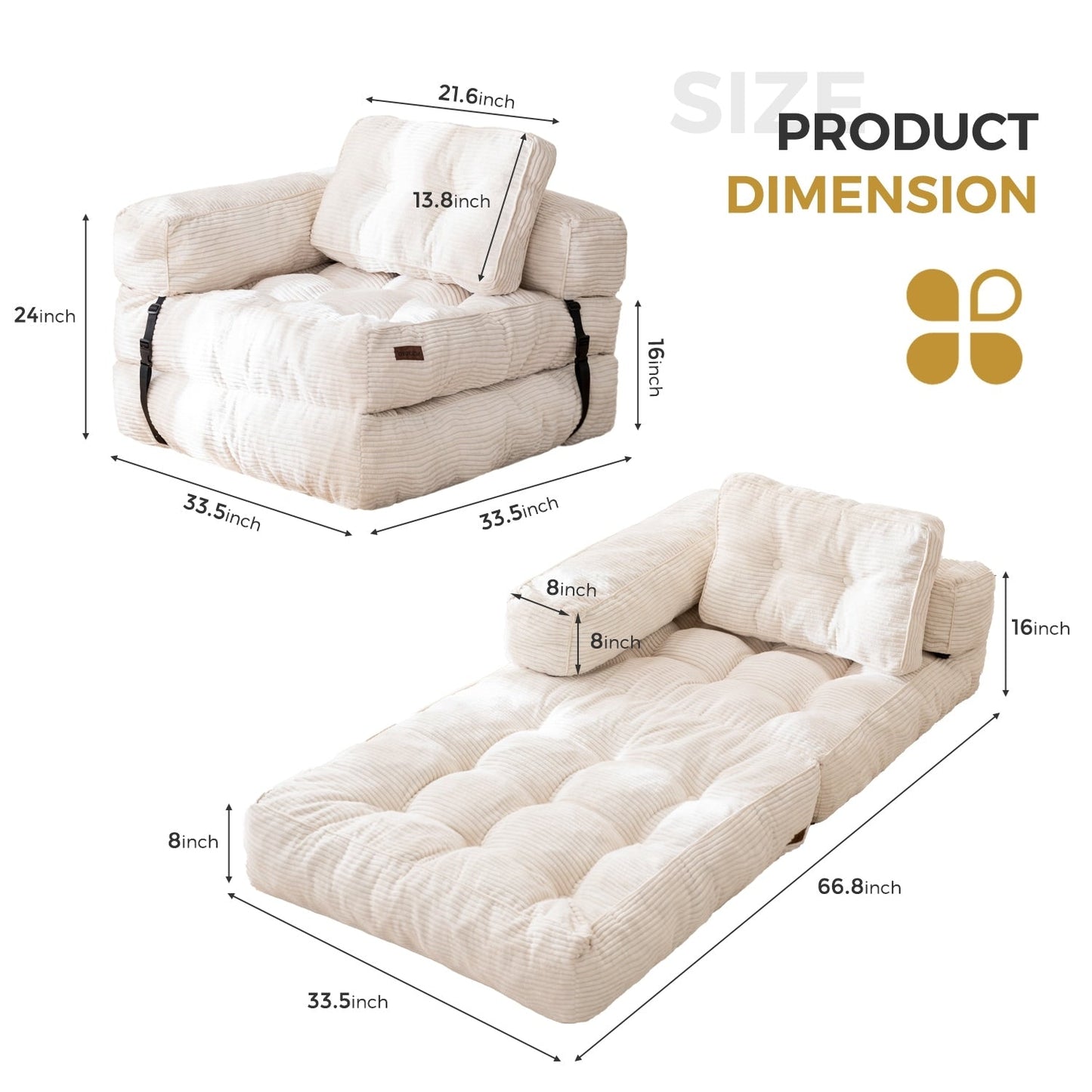 Canapé-lit pliable, canapé-lit en forme de L