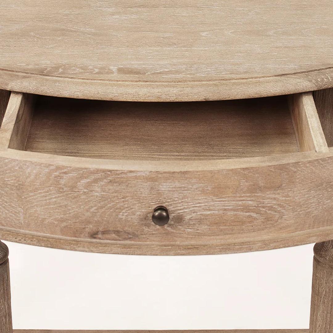Console murale demi-lune beige française