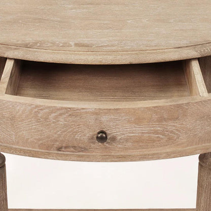 Console murale demi-lune beige française