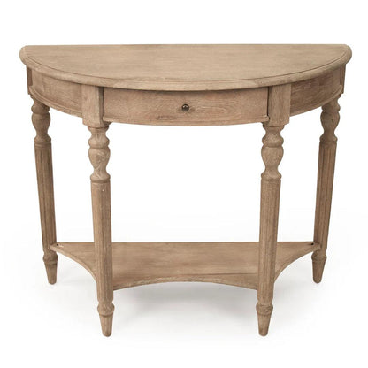 Console murale demi-lune beige française