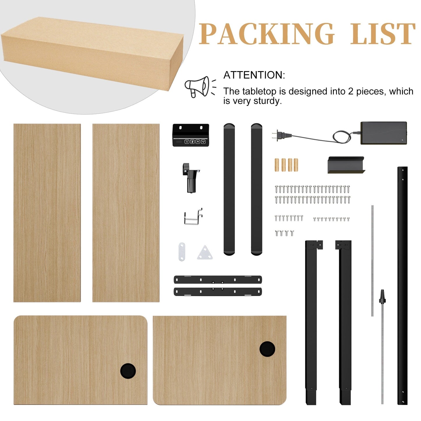 Bureau debout électrique réglable en hauteur Futzca avec panneau d'épissure