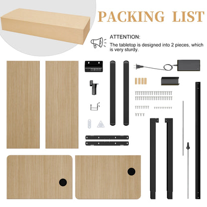 Bureau debout électrique réglable en hauteur Futzca avec panneau d'épissure