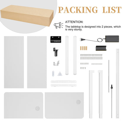 Bureau debout électrique réglable en hauteur Futzca avec panneau d'épissure