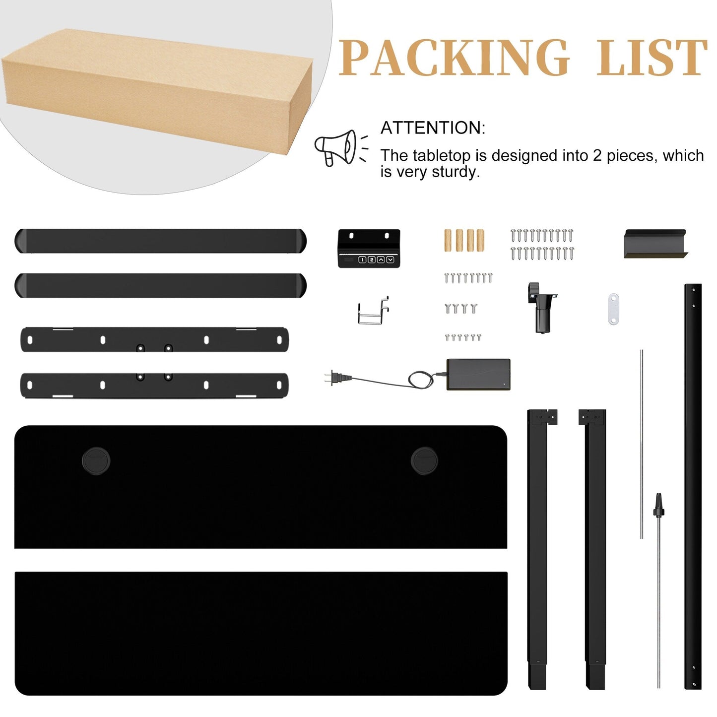 Bureau debout électrique réglable en hauteur Futzca avec panneau d'épissure