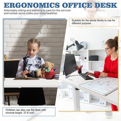 Bureau debout électrique réglable en hauteur Futzca avec panneau d'épissure