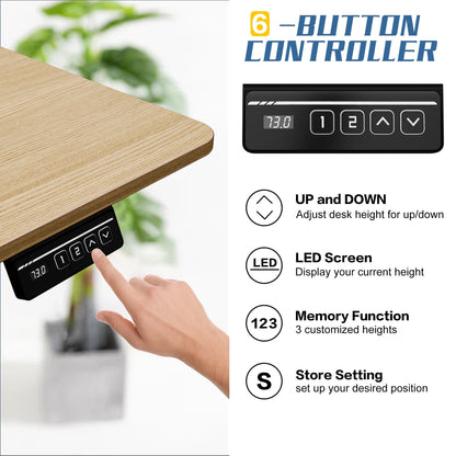 Bureau debout électrique réglable en hauteur Futzca avec panneau d'épissure