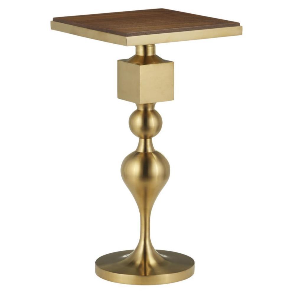 Table d'appoint avec plateau en noyer doré