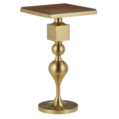 Table d'appoint avec plateau en noyer doré