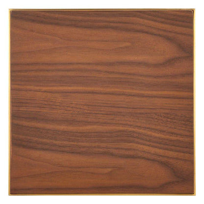 Table d'appoint avec plateau en noyer doré