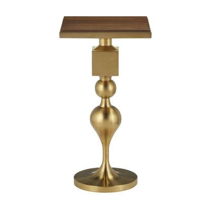 Table d'appoint avec plateau en noyer doré