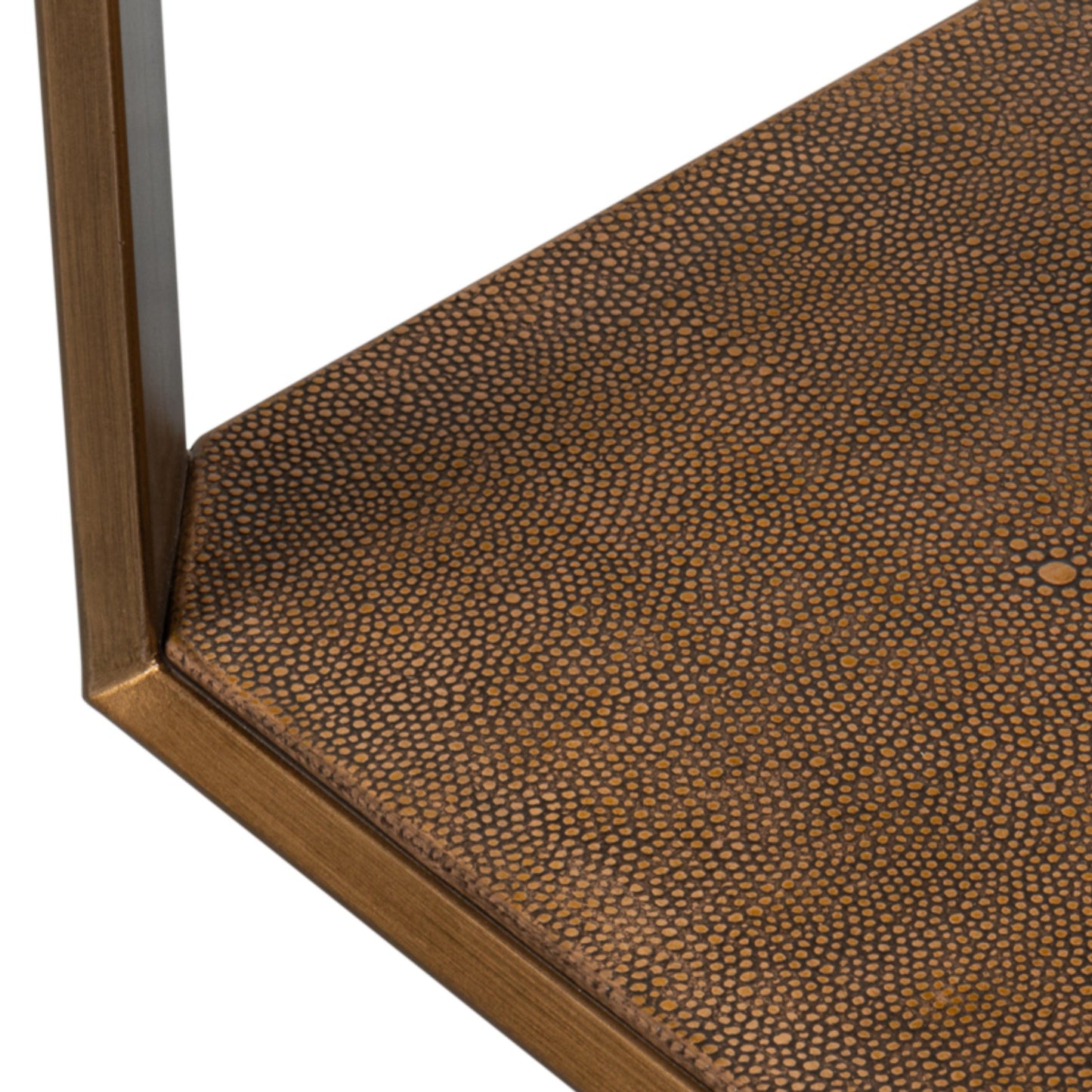 Table d'appoint en laiton antique avec plateau en verre