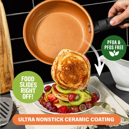 Batterie de cuisine antiadhésive anodisée dure Gotham Steel Pro Premier 10 pièces