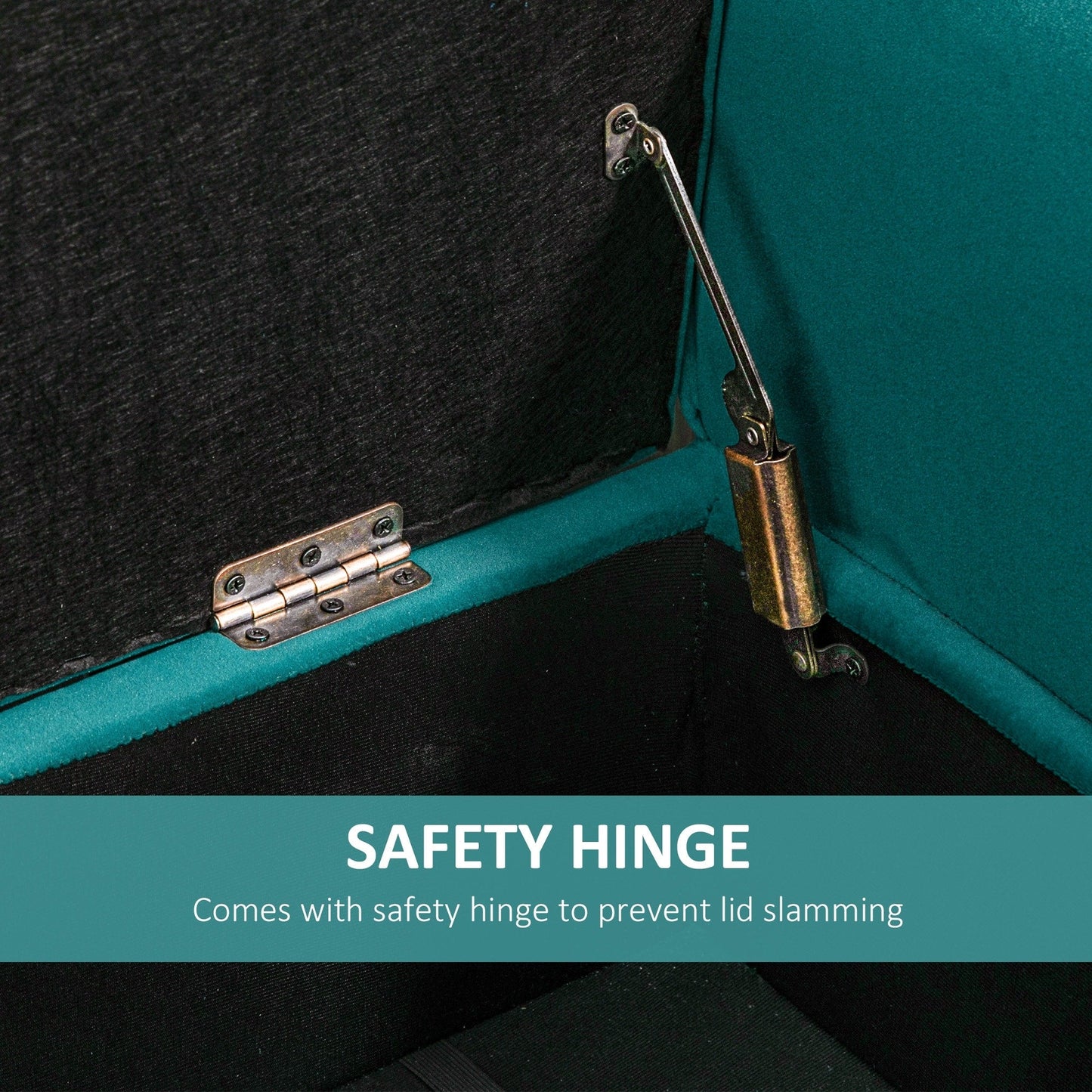 Banc ottoman de rangement capitonné HOMCOM, banc de lit rembourré avec accoudoirs roulés pour chambre, salon ou couloir