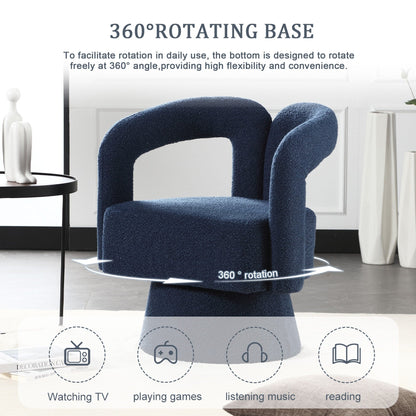Fauteuils d'appoint pivotants à 360 degrés rembourrés Boucle de HOMEFUN