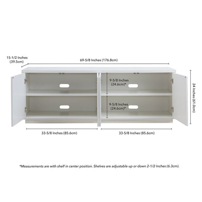 Meuble TV rectangulaire Hanson pour téléviseurs jusqu'à 75