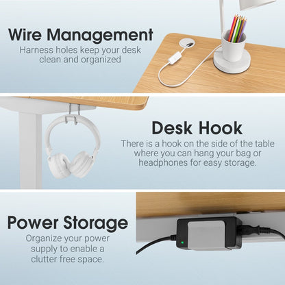 Bureau debout électrique réglable en hauteur Homall