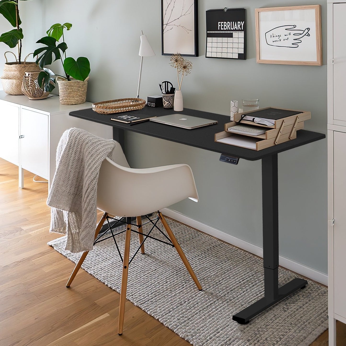 Bureau debout électrique réglable en hauteur Homall