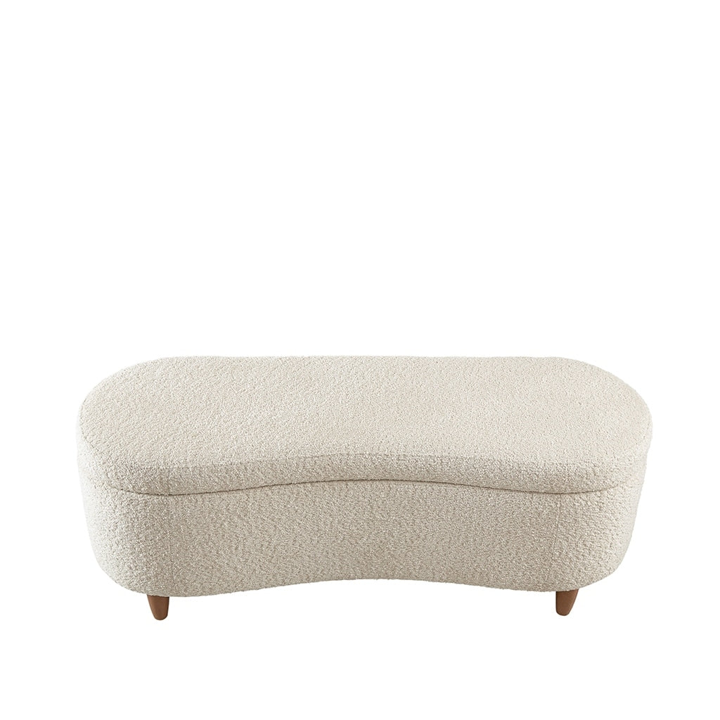 Banc d'appoint de rangement incurvé de style boucle INK IVY Bailey
