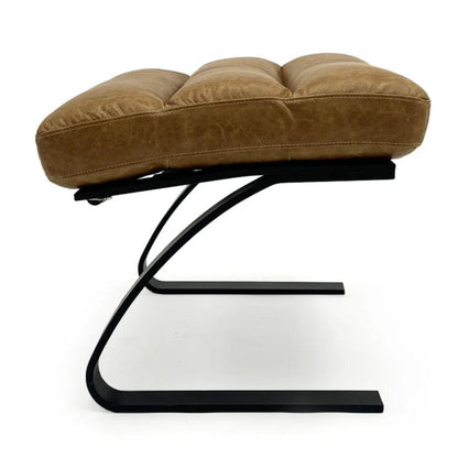 Tabouret d'appoint industriel en cuir