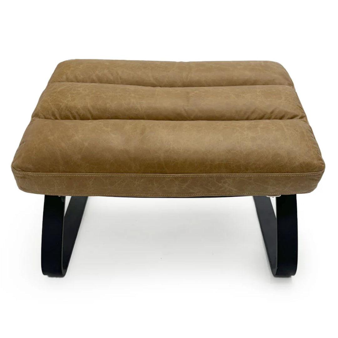 Tabouret d'appoint industriel en cuir