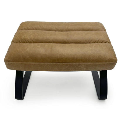 Tabouret d'appoint industriel en cuir