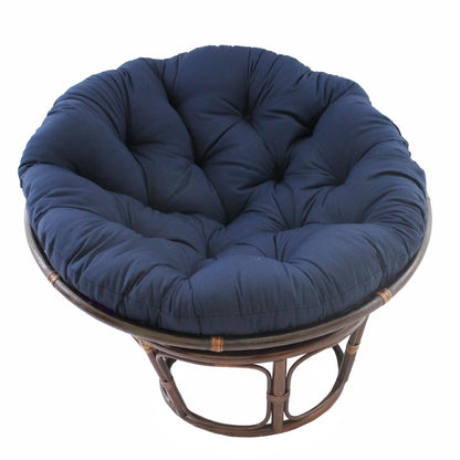 Chaise Papasan Bali en rotin de 42 pouces avec coussin en sergé