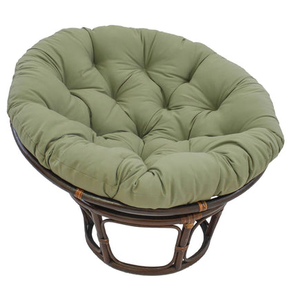 Chaise Papasan Bali en rotin de 42 pouces avec coussin en sergé
