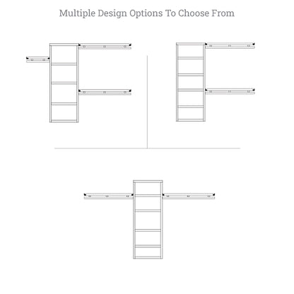 Système de placard intégré Simplicity en bois massif de John Louis Home, expresso