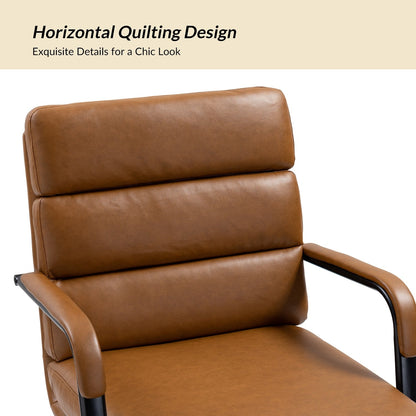 Chaise de travail moderne Joseph en similicuir avec verrouillage de l'inclinaison et inclinaison centrale par HULALA HOME