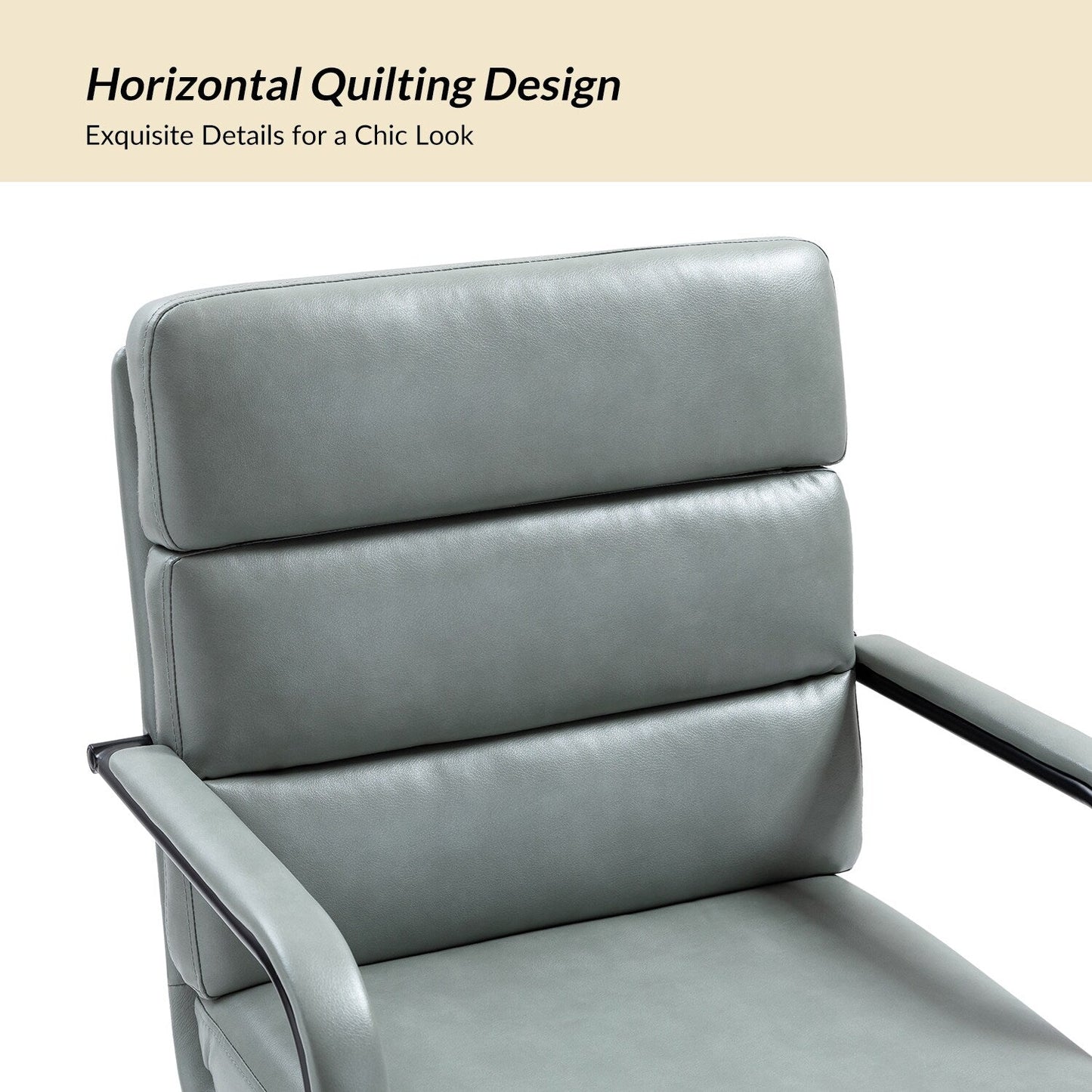 Chaise de travail moderne Joseph en similicuir avec verrouillage de l'inclinaison et inclinaison centrale par HULALA HOME