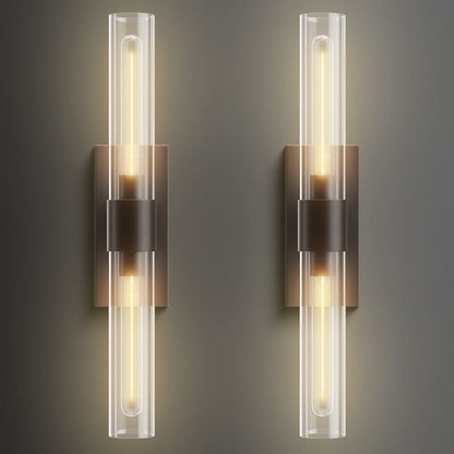 Appliques murales modernes en verre KAYLA, éclairage mural d'intérieur, luminaire de vanité avec abat-jour en verre (lot de 2)