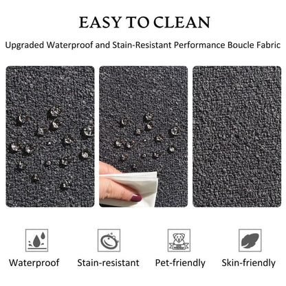 Causeuse 2 places rembourrée KINWELL Boucle avec oreillers