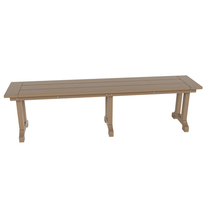 Banc de terrasse extérieur Polytrends Laguna en PEHD toutes saisons 65