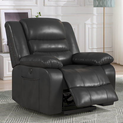 Fauteuil inclinable releveur en cuir avec double moteur, fauteuils inclinables électriques surdimensionnés avec chauffage et massage électrique