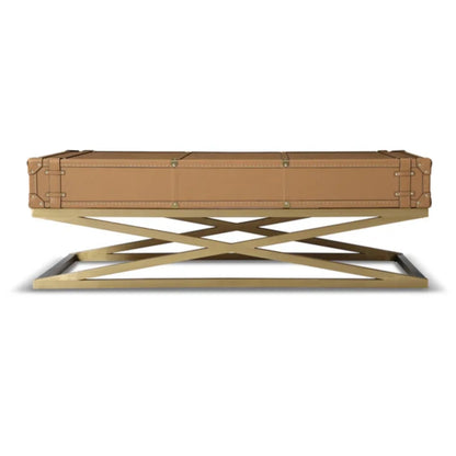 Table basse en cuir Voyager