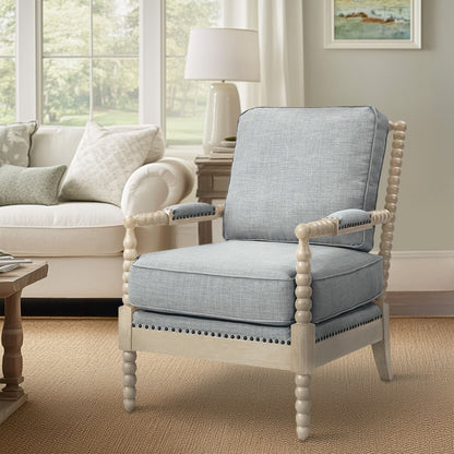 Fauteuil à cadre en bois tourné Madison Park Donohue