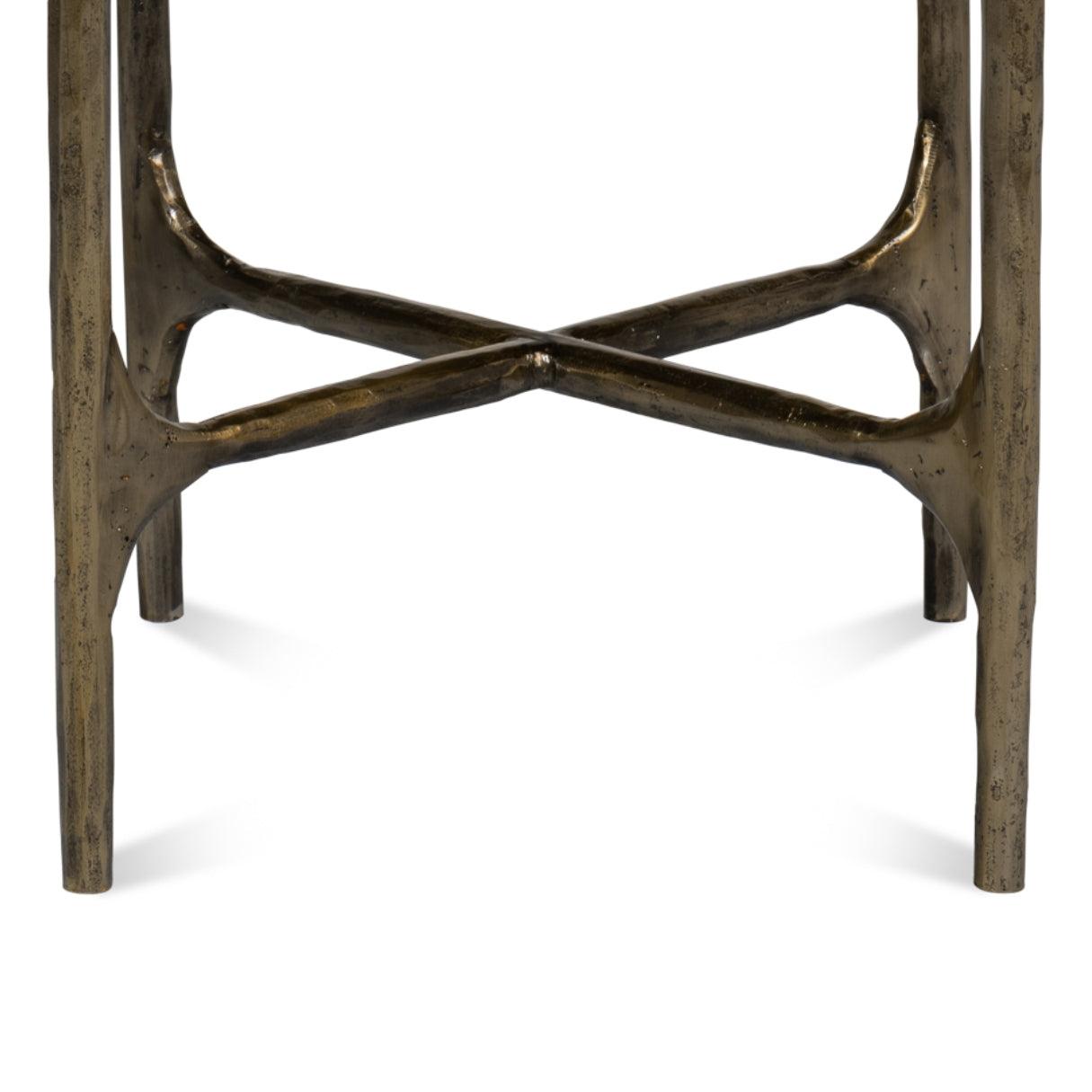 Table d'appoint en marbre blanc Martini