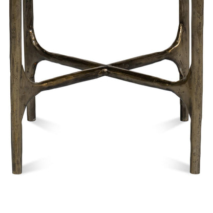 Table d'appoint en marbre blanc Martini