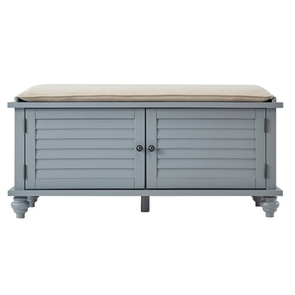 Banc de rangement à porte à volets Maybelle avec coussin en velours par iNSPIRE Q Classic