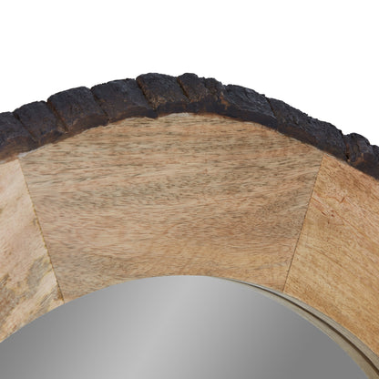 Miroir mural rond en bois Meredith, finition Live Edge, par River of Goods - 30,5 x 1 x 30,5