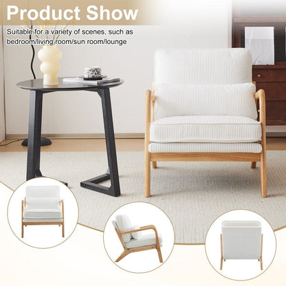 Chaise d'appoint rembourrée de style moderne du milieu du siècle