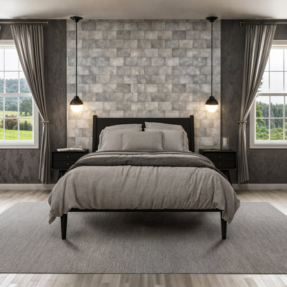 Lit à panneaux du milieu du siècle