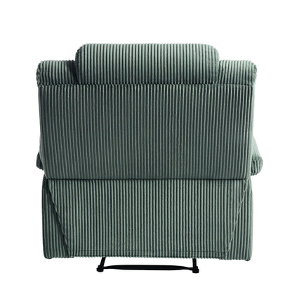 Fauteuil inclinable manuel moderne en velours côtelé, fauteuil inclinable réglable avec accoudoirs larges