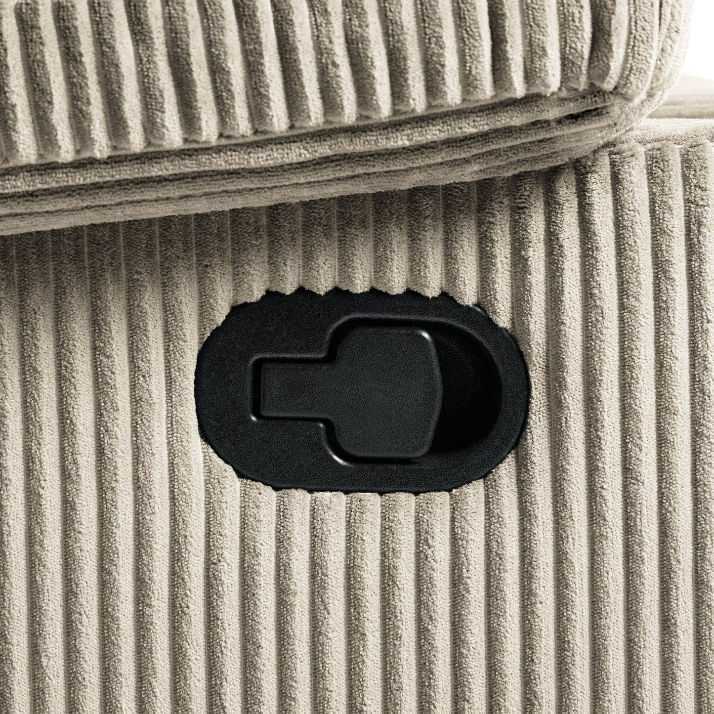 Fauteuil inclinable manuel moderne en velours côtelé, fauteuil inclinable réglable avec accoudoirs larges