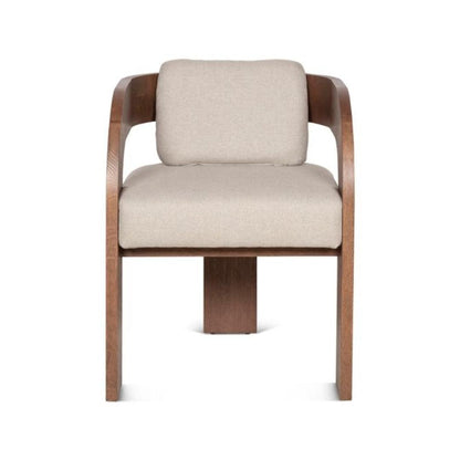 Chaise d'appoint moderne sculptée avec cadre en bois courbé