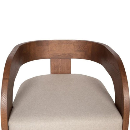 Chaise d'appoint moderne sculptée avec cadre en bois courbé
