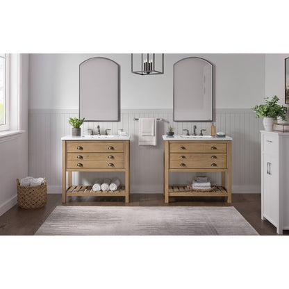 Meuble-lavabo simple de style ferme Monterey 37 avec dessus