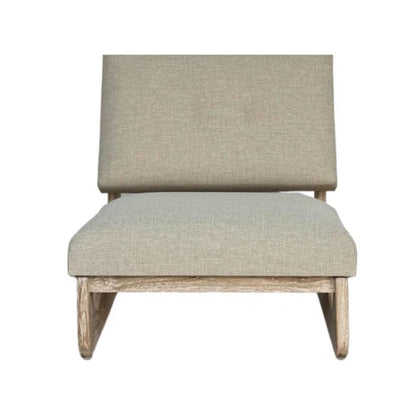 Fauteuil lounge Natural Curve blanchi 