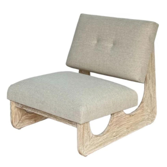Fauteuil lounge Natural Curve blanchi 